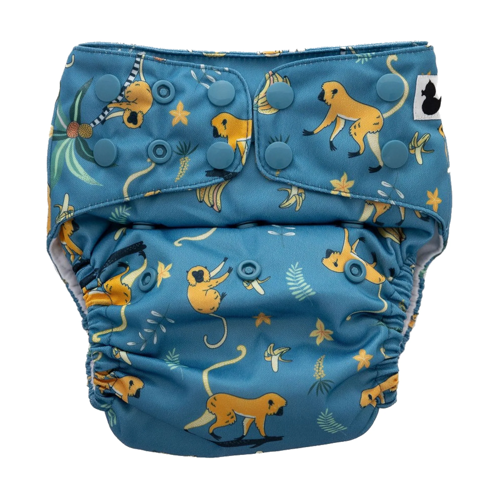 Go Bananas XL Toddler Nappy showing vibrant banana print