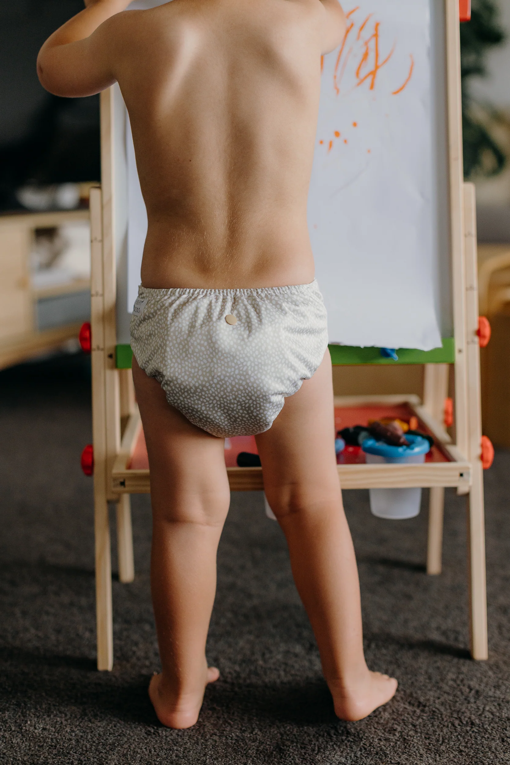 Inside view of Peebles OSFM nappy with bamboo inserts