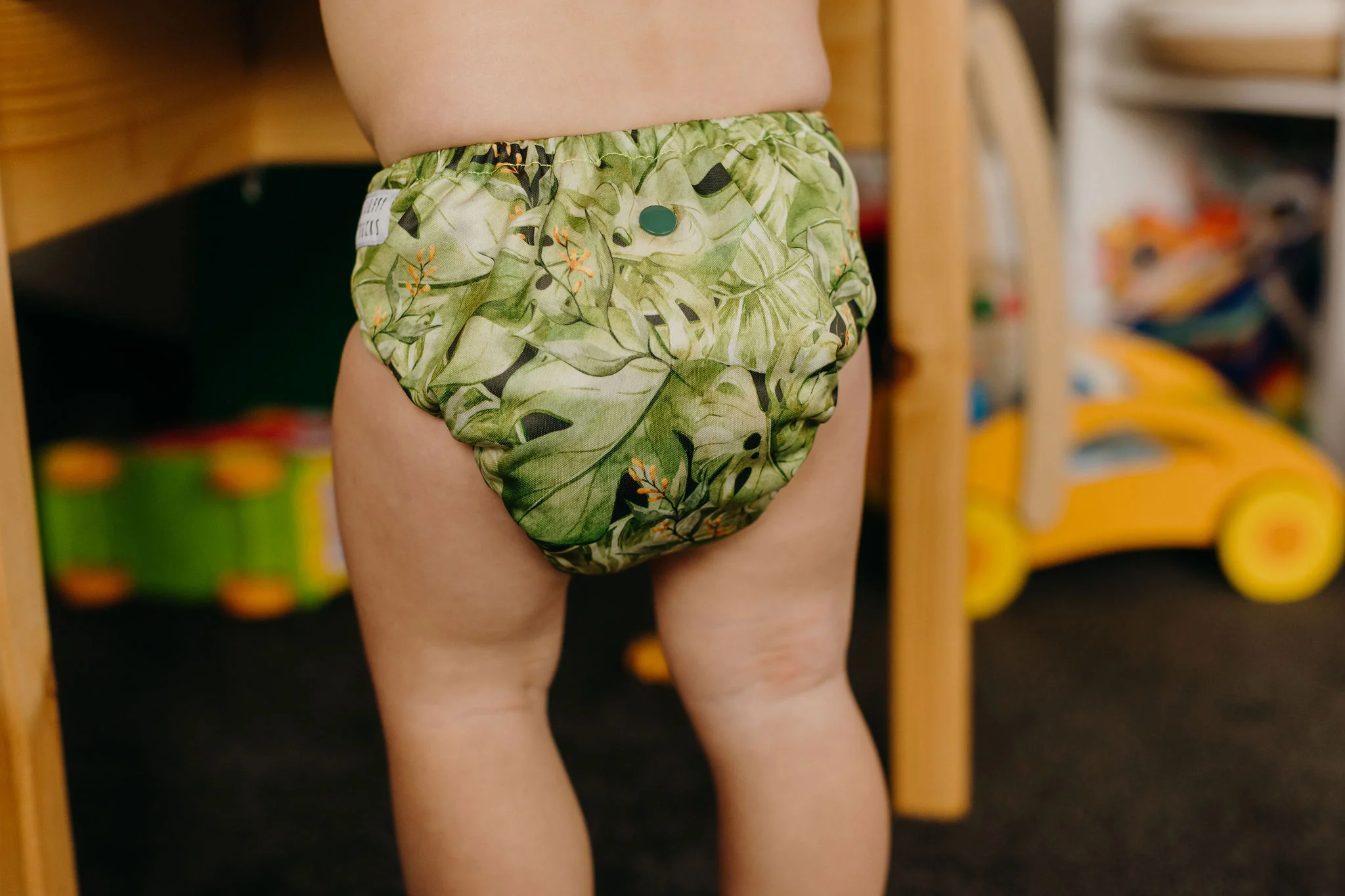 Two absorbent bamboo inserts included with Monty nappy