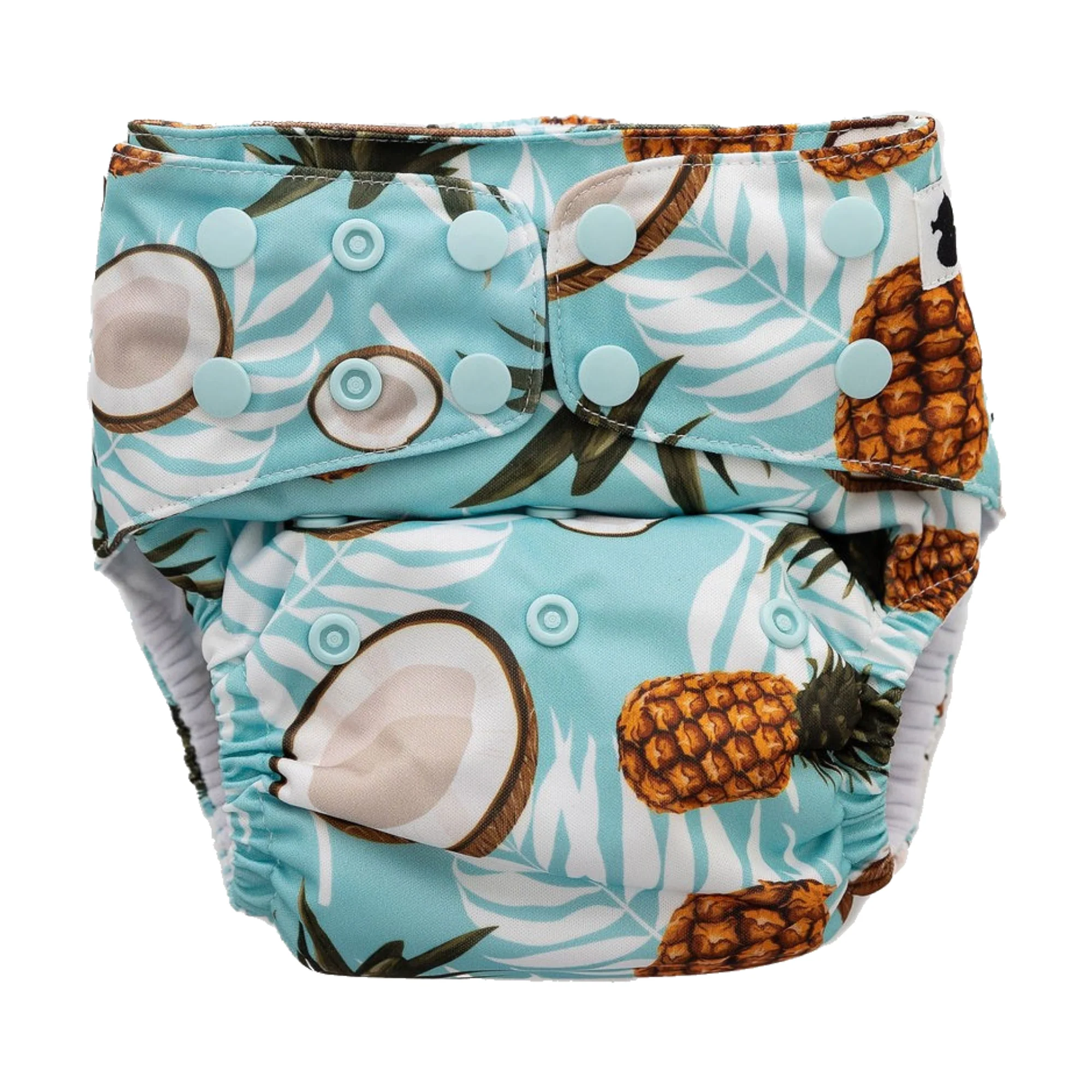 Pina Coca XL Toddler Nappy in vibrant print with snap buttons