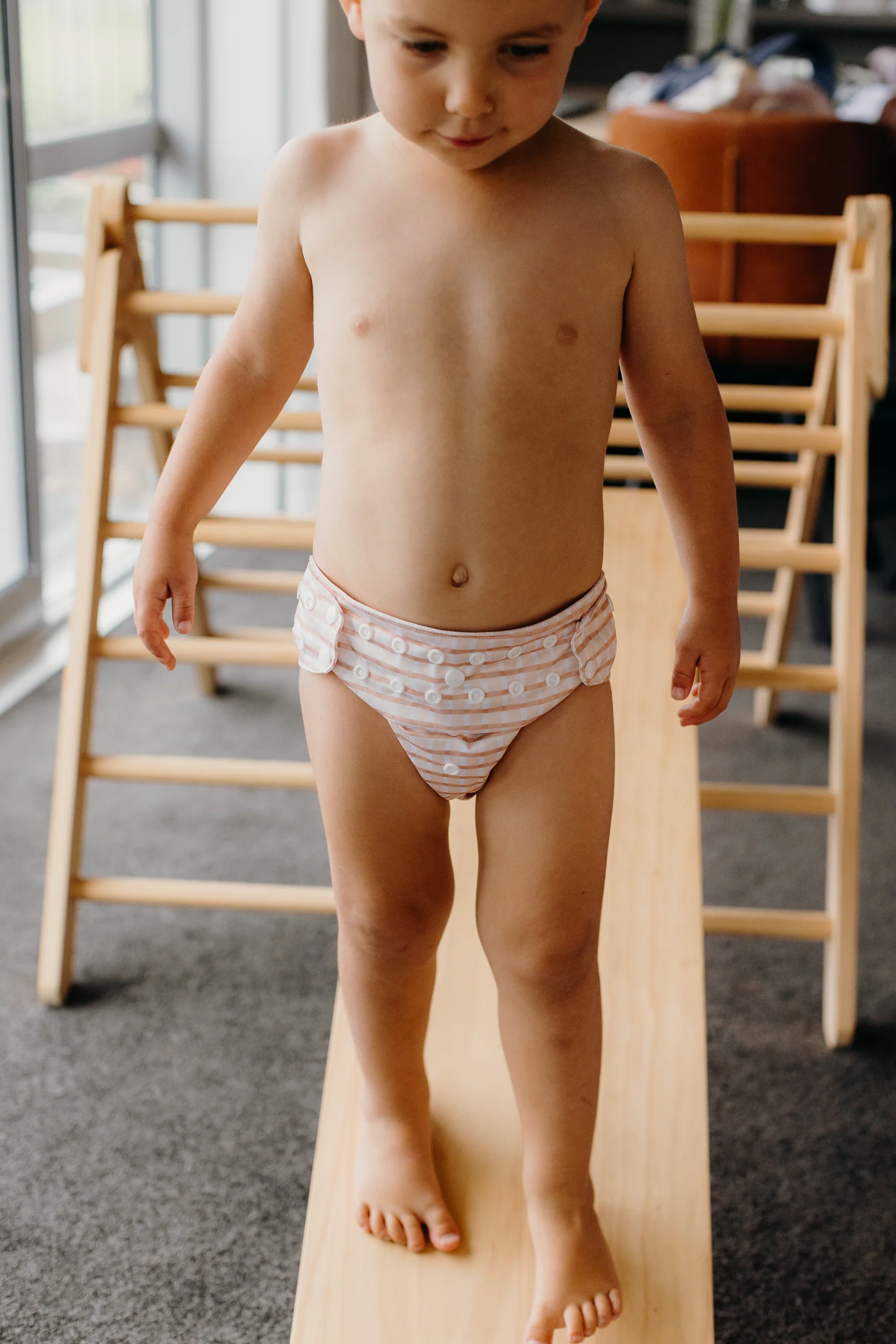 Two absorbent bamboo terry inserts included with nappy