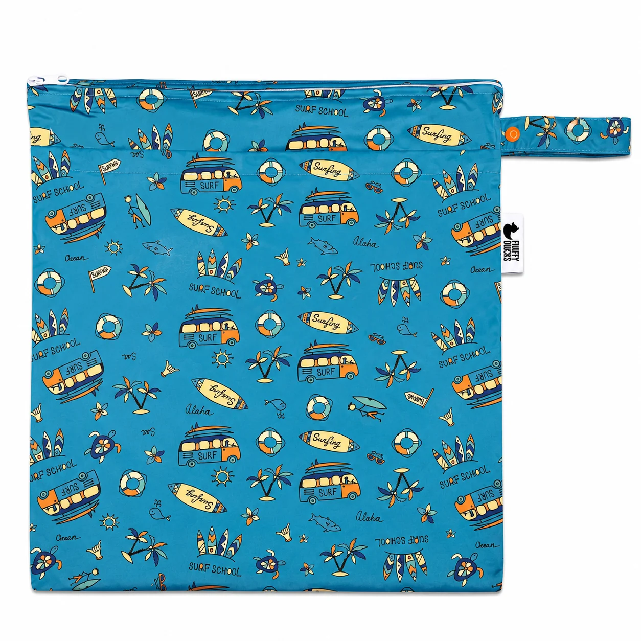 Surf's Up XL Wet Bag with double pockets and zip closures