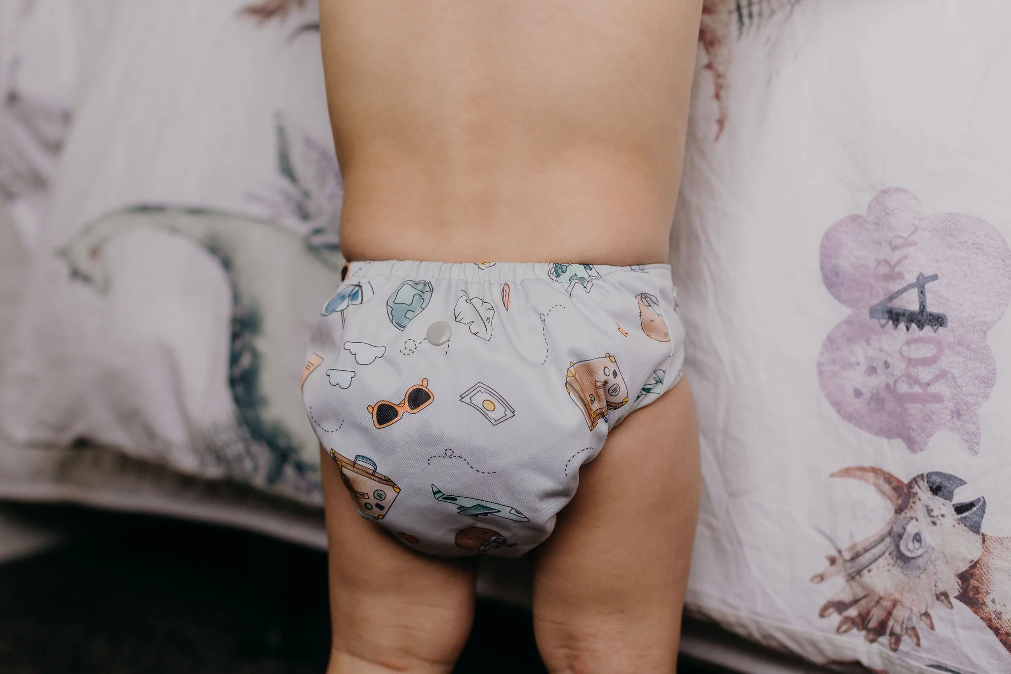 Two absorbent bamboo terry inserts for the Wanderlust nappy