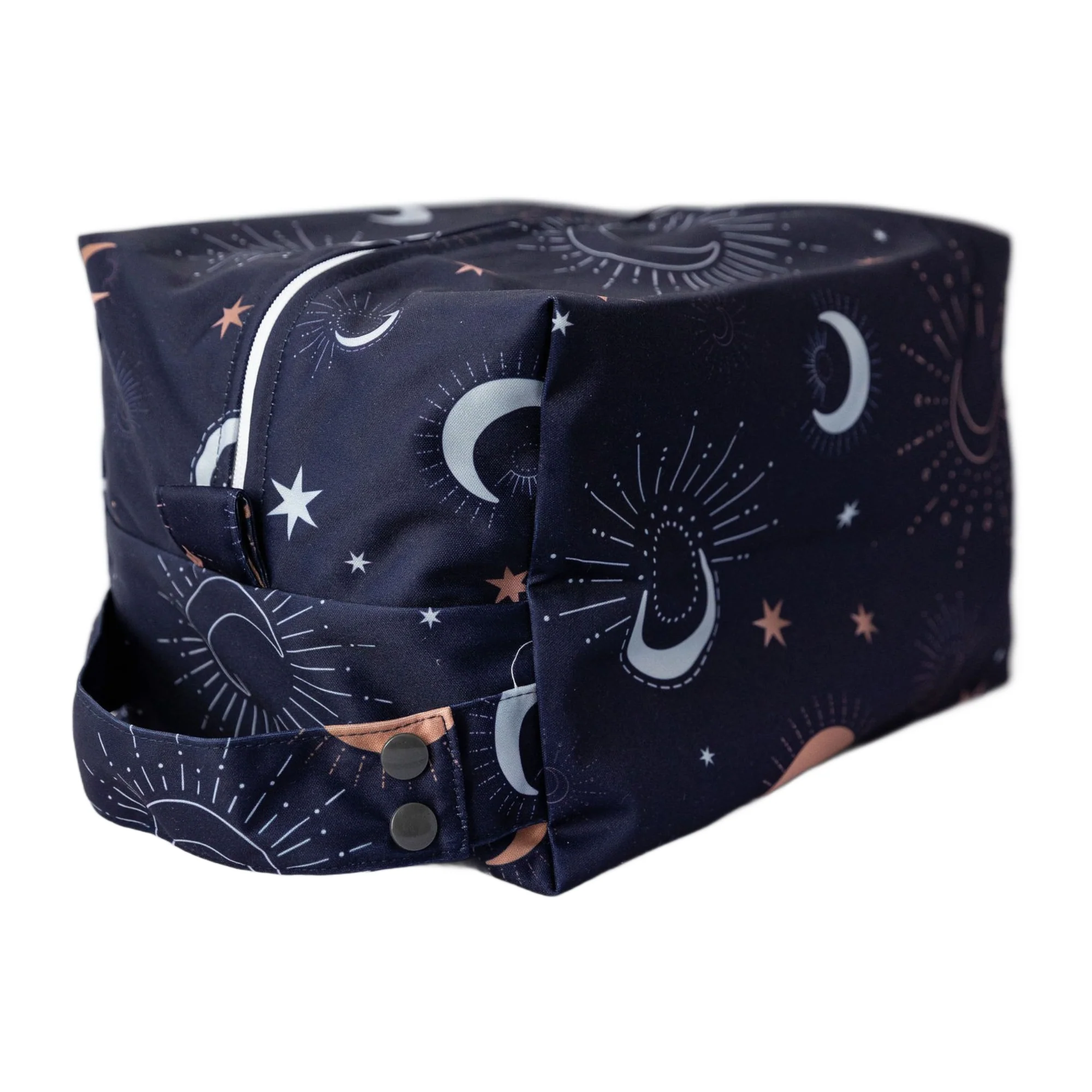 Night Sky Nappy Pod by Fluffy Ducks, featuring a celestial print