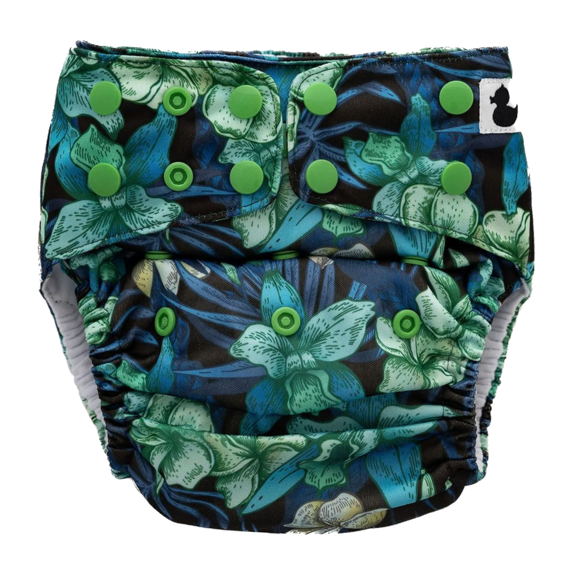 Midnight Blues XL Toddler Nappy with snap buttons and bamboo inserts