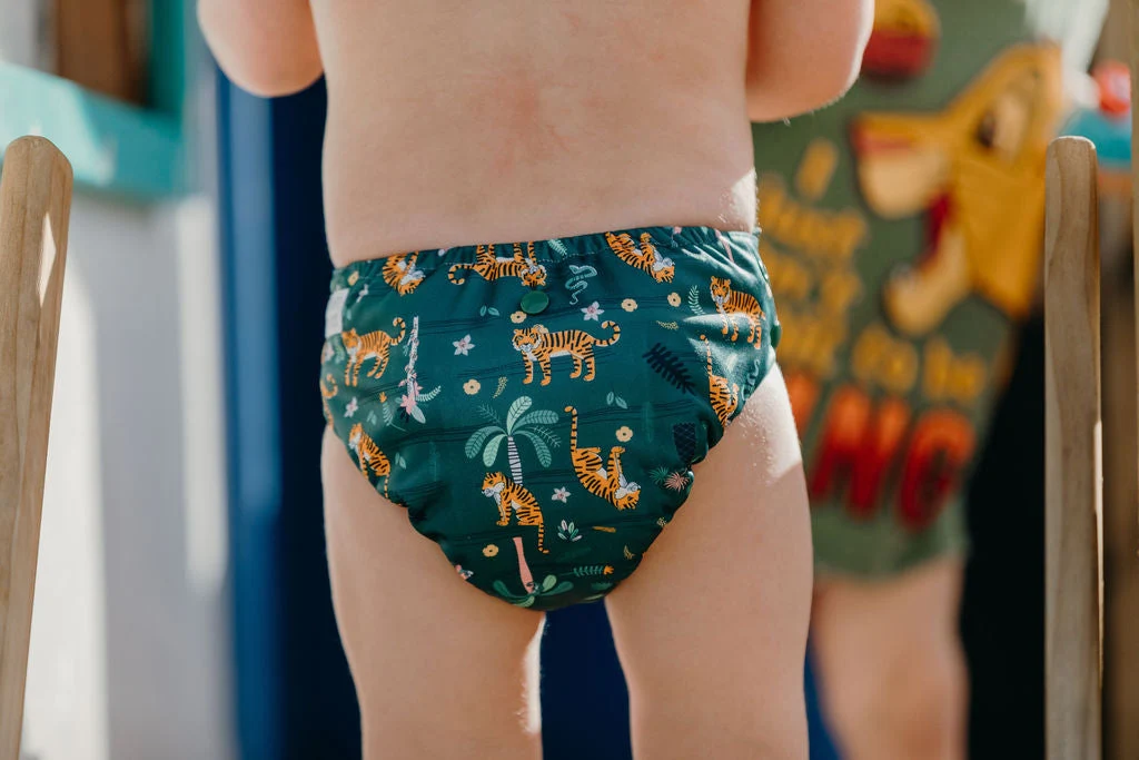 Two absorbent bamboo inserts for Jungle Nights nappy