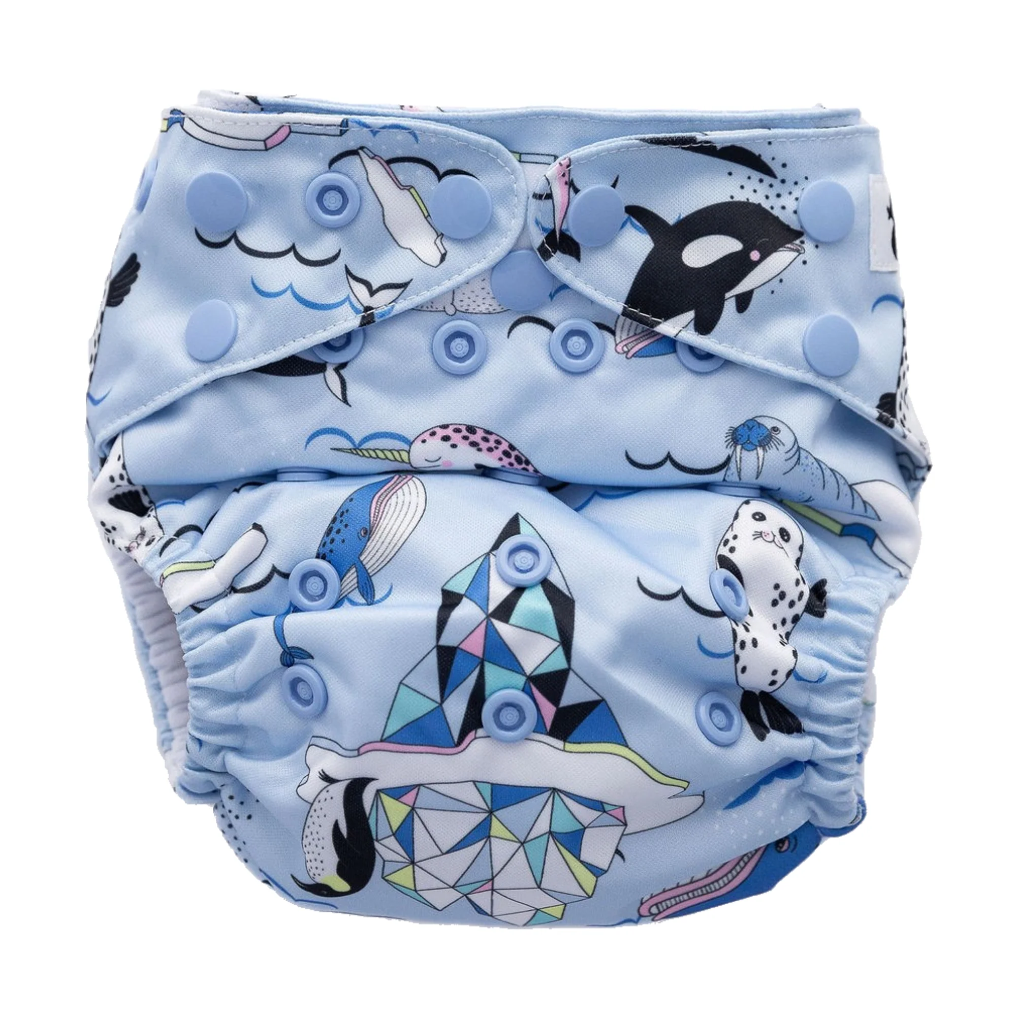 Icy Blues OSFM Nappy
