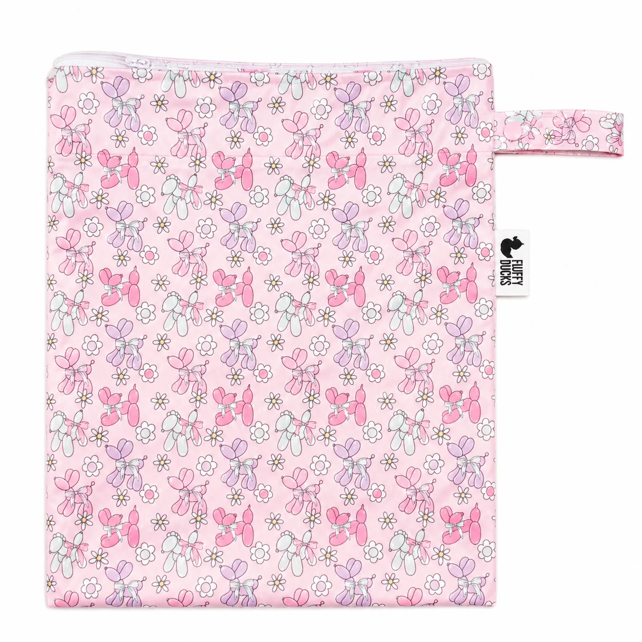 Party Poodles Double Pocket Wet Bag with zip closures