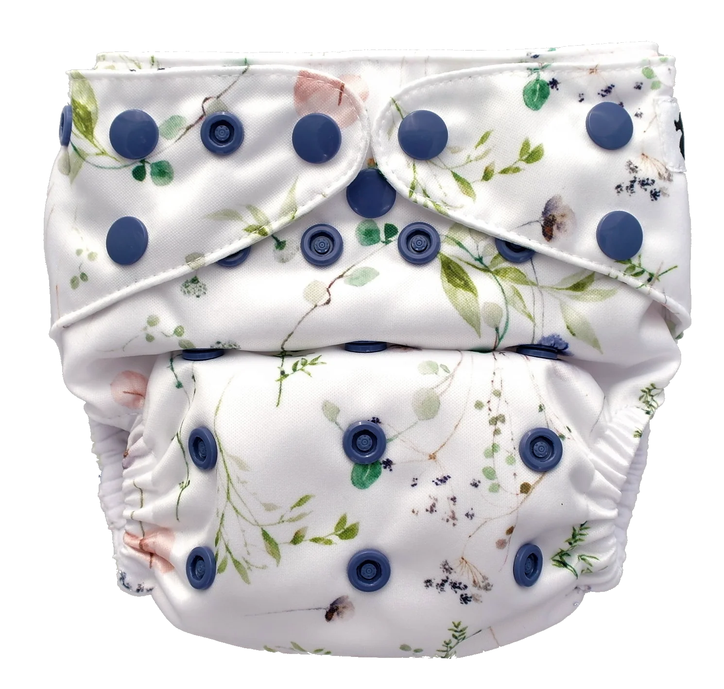 Pansy Paradise OSFM nappy with vibrant floral print