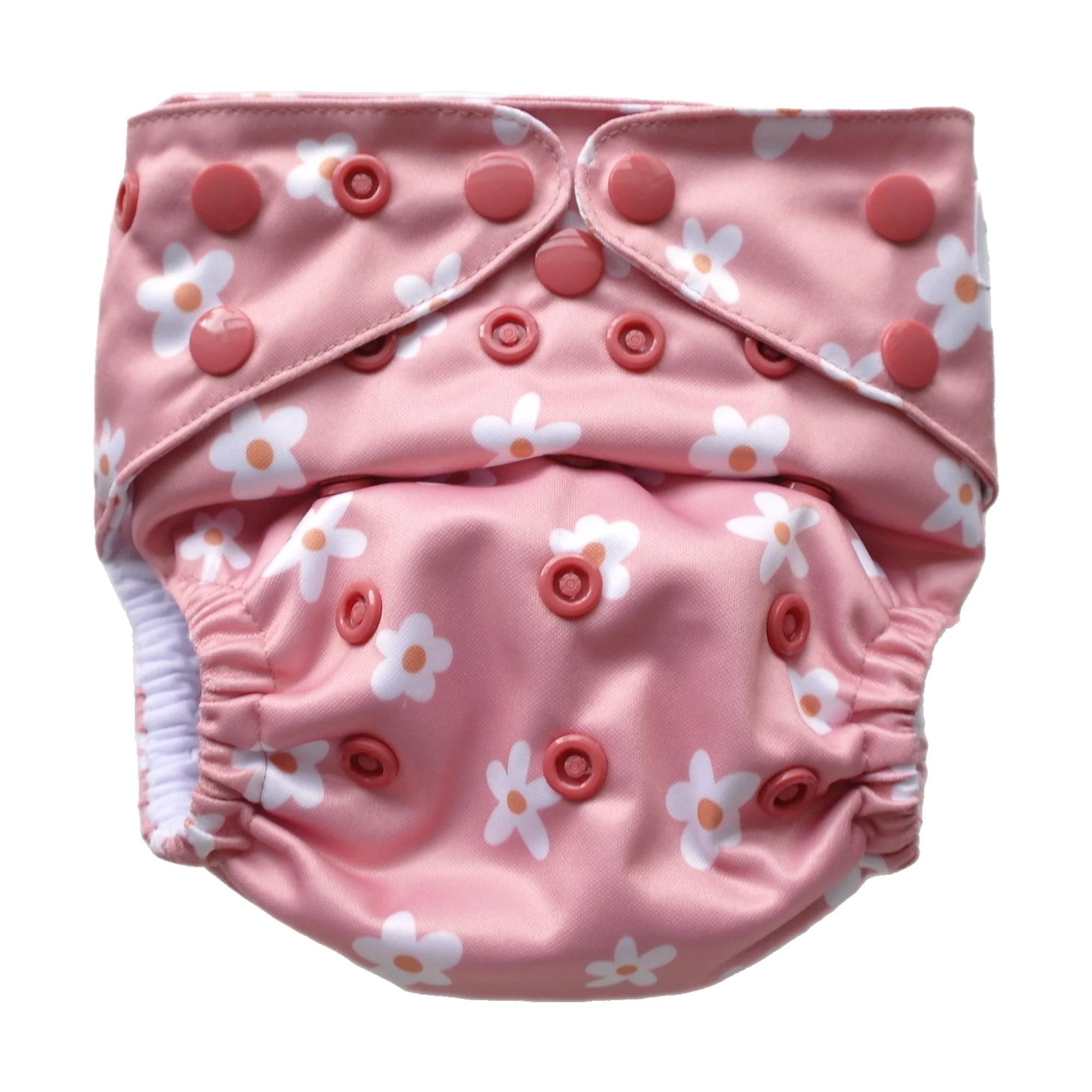 Pink Daisies OSFM Nappy